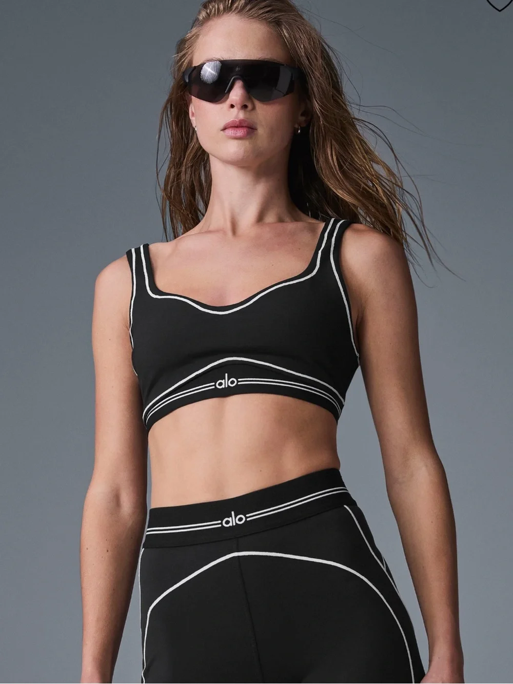 Airbrush Heart Throb Bra - Black/White